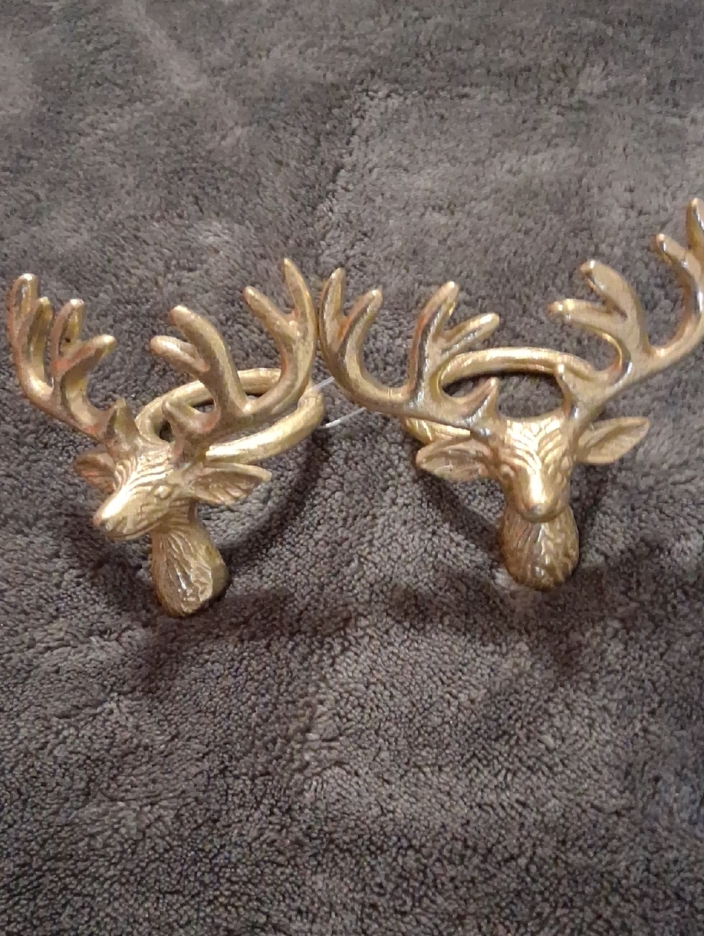 Gold DEER NAPKIN HOLDERS.